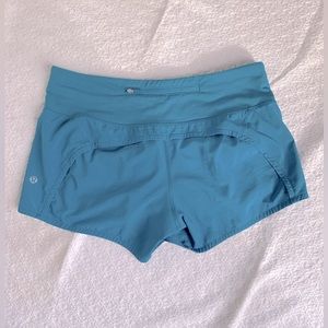 Lululemon Run Times shorts 4” Teal
